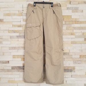 North Face Medium Womens Tan Gold Ski Snow Snowboard Waterproof Insulated Pants